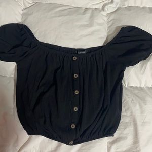 Over the shoulder crop top